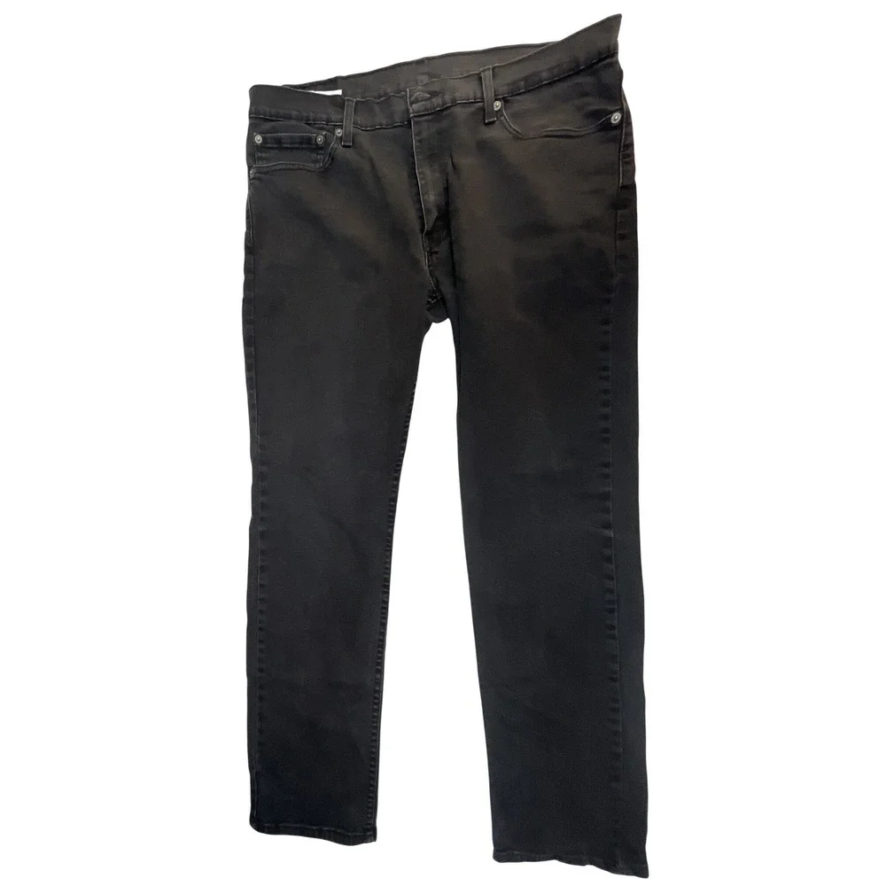 Levis 511 Slim Fit Jeans Mens 35x31 Faded Black WaterLess Stretch Denim C0293